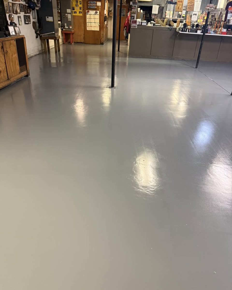 Solid gray epoxy concrete floor coating Hopkinsville AZ